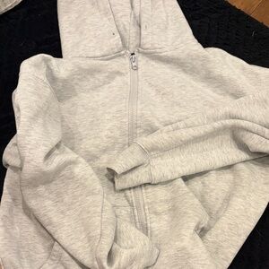 Forever 21 Light Gray Zip-Up Jacket